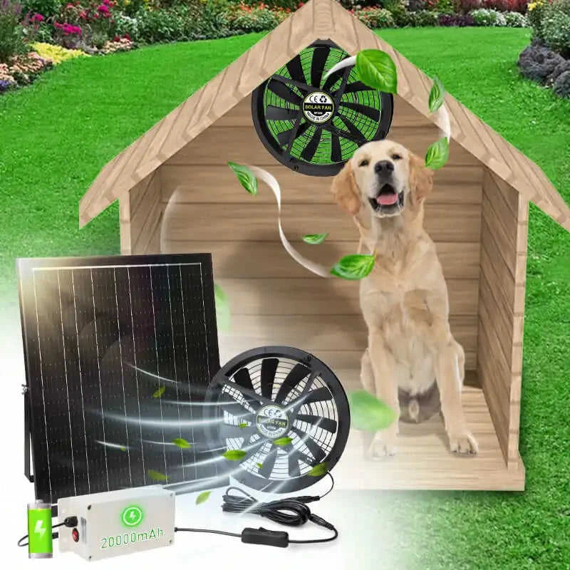 10" Solar Exhaust Intake Fan with Battery&42W Solar Panel Eco My Home Solar Attic Fan Langy Solar Lights ecomyhome.store United States