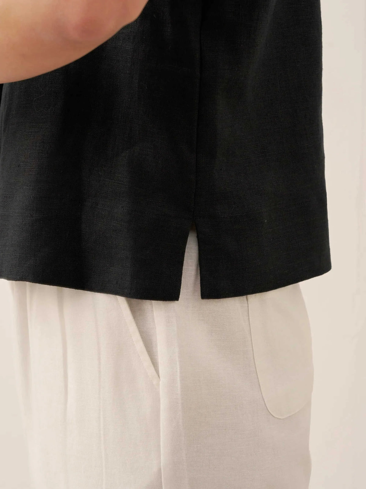 100% Linen Button-Up Short Sleeve Shirt ORENDA Eco My Home Tops > Shirts > Linen > Work Office / Office Workwear LINTICO ecomyhome.store United States