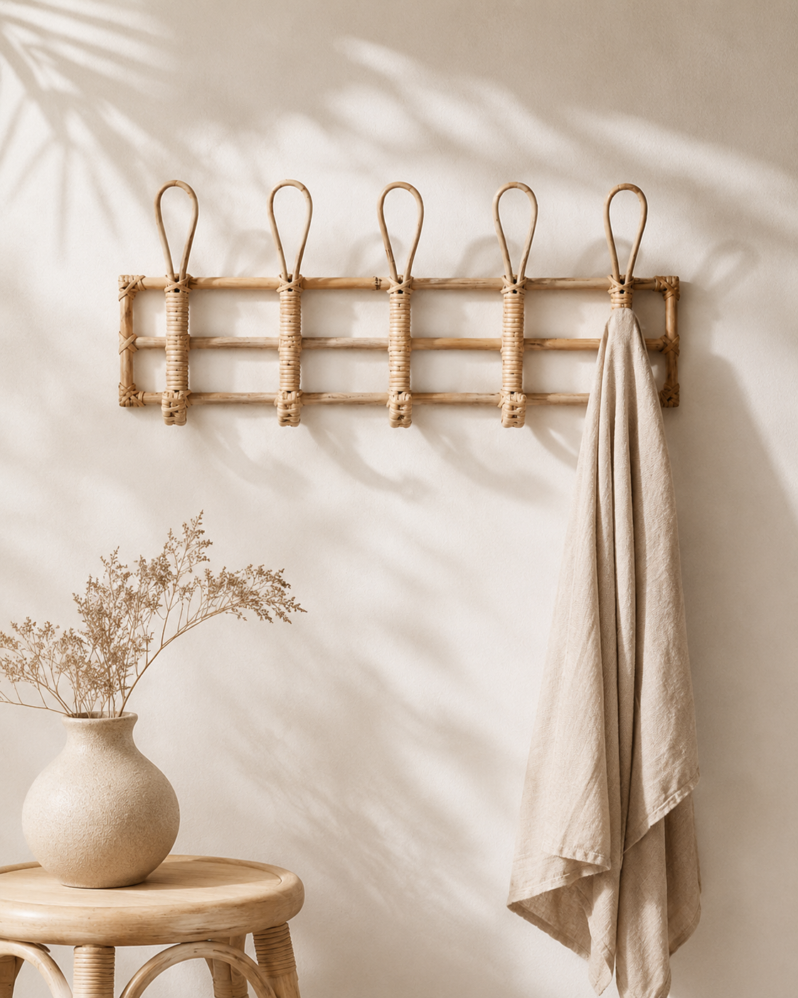 Nusa Rattan Wall Hooks