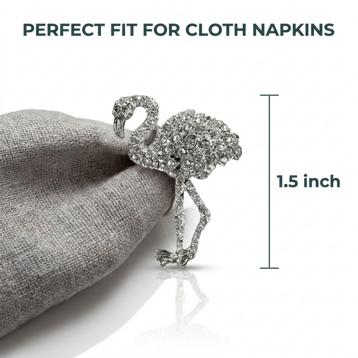 Silver Flamingo Napkin Rings – Tropical Charm