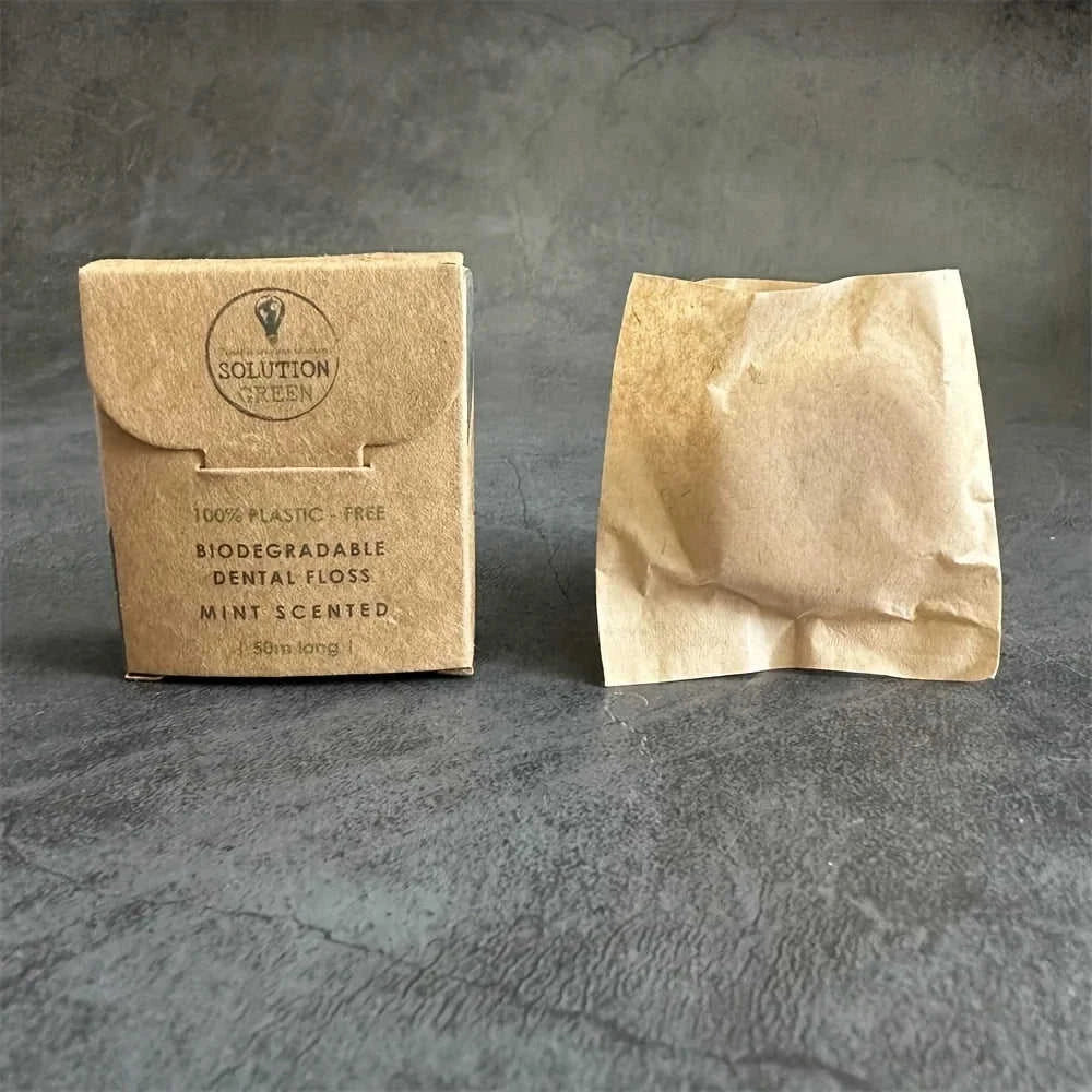 50 Meters Biodegradable Mint Dental Floss Eco My Home Natural Toothbrush ecomyhome.store United States