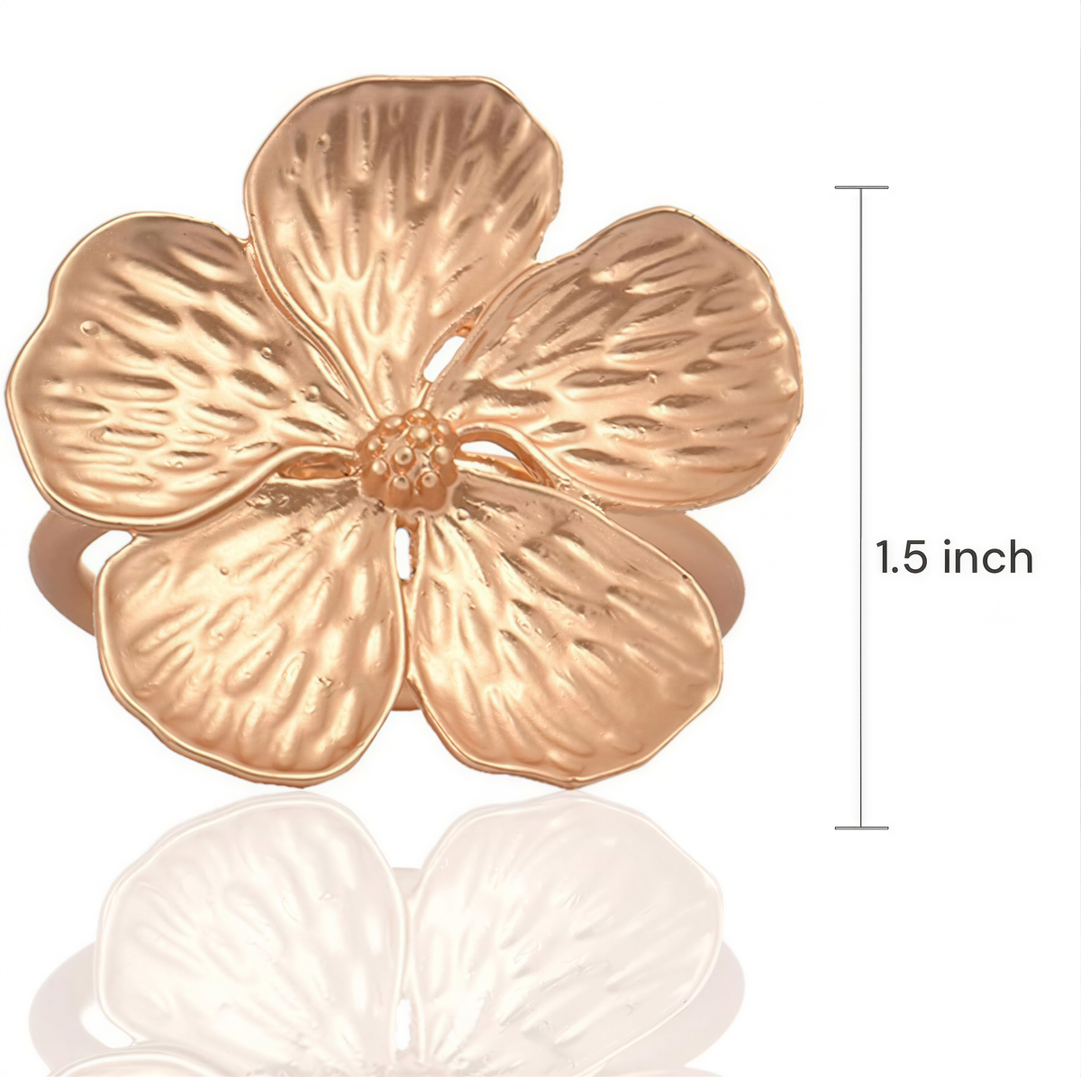 Gold Floral Napkin Rings – Golden Elegance