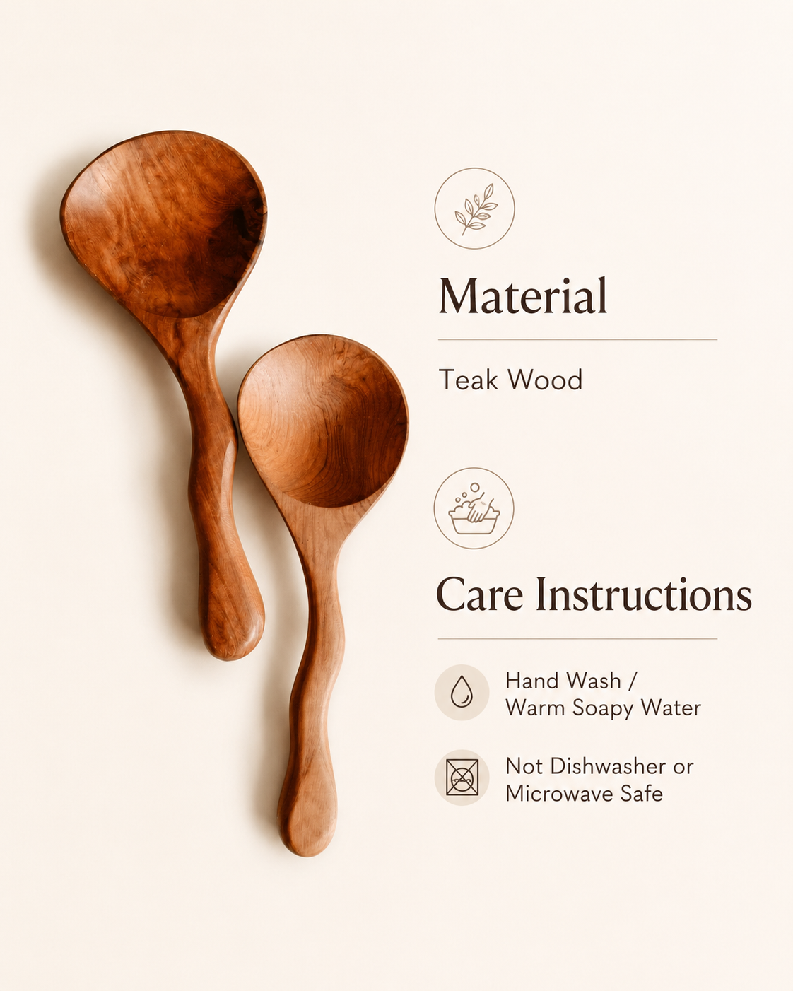 Teak Serving Spoon Set