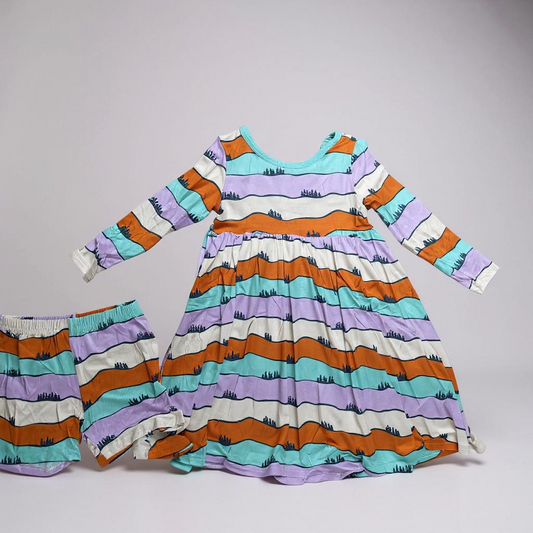 Hills Bamboo Twirl Dress - Eco-Friendly Girls Dress