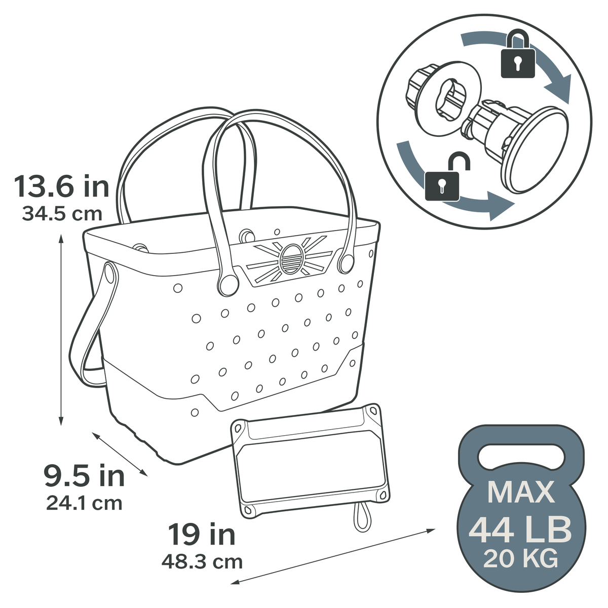 Life is Good Beachcomber Bag Teal Green