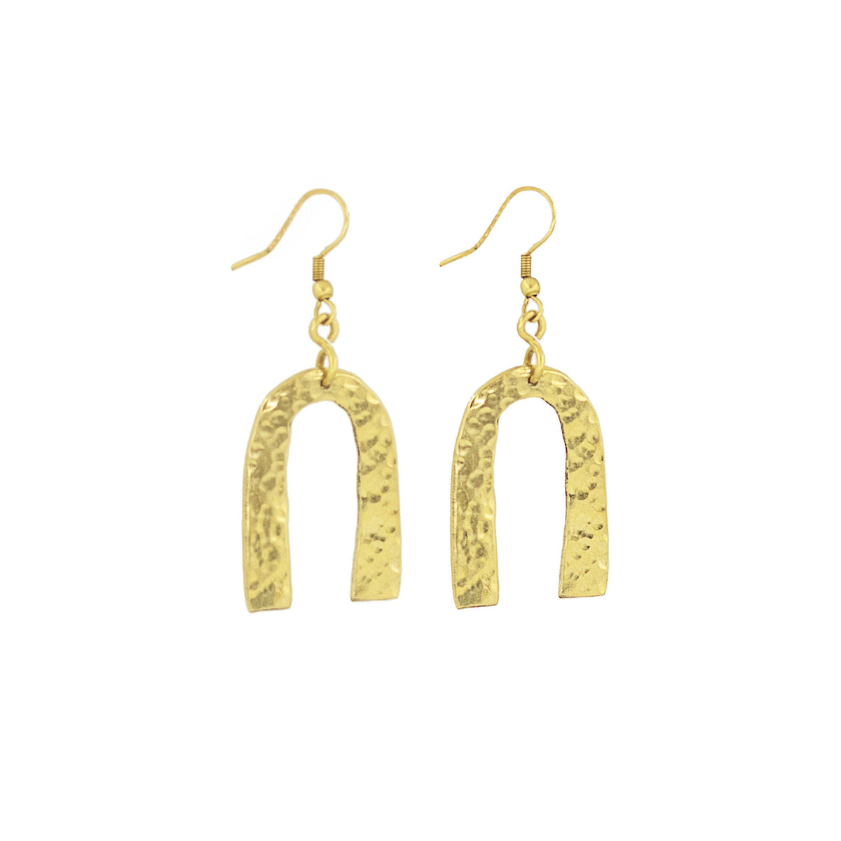Open Arch Brass Statement Earrings | Bundi
