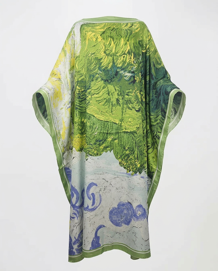 Wanderlust Printed Oversized Kaftan