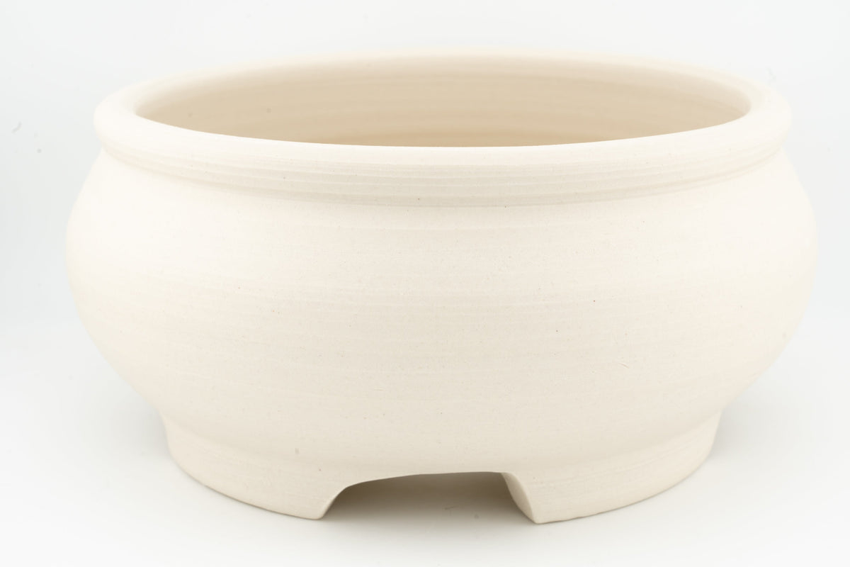 Bonsai Pot, Unglazed, White or Brown Stoneware
