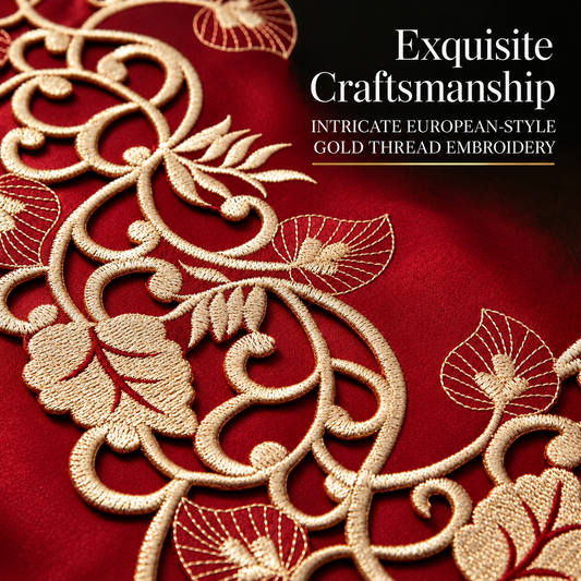 Burgundy Gold Placemats – Royal Garnet, 12x18 Inch