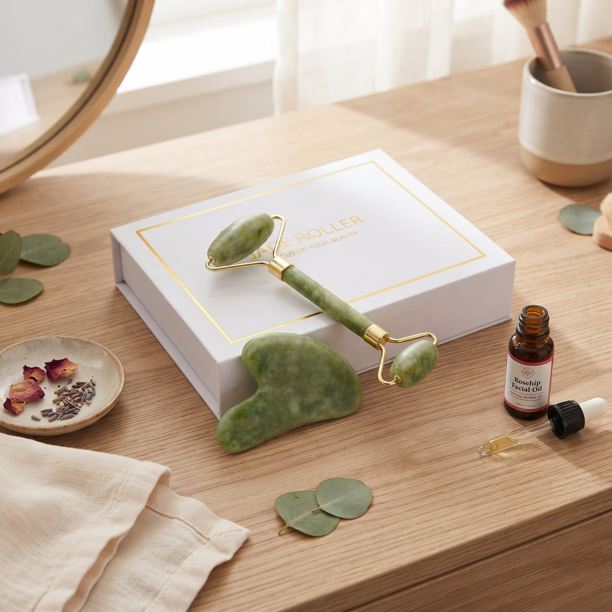 Jade Roller & Gua Sha Gift Box