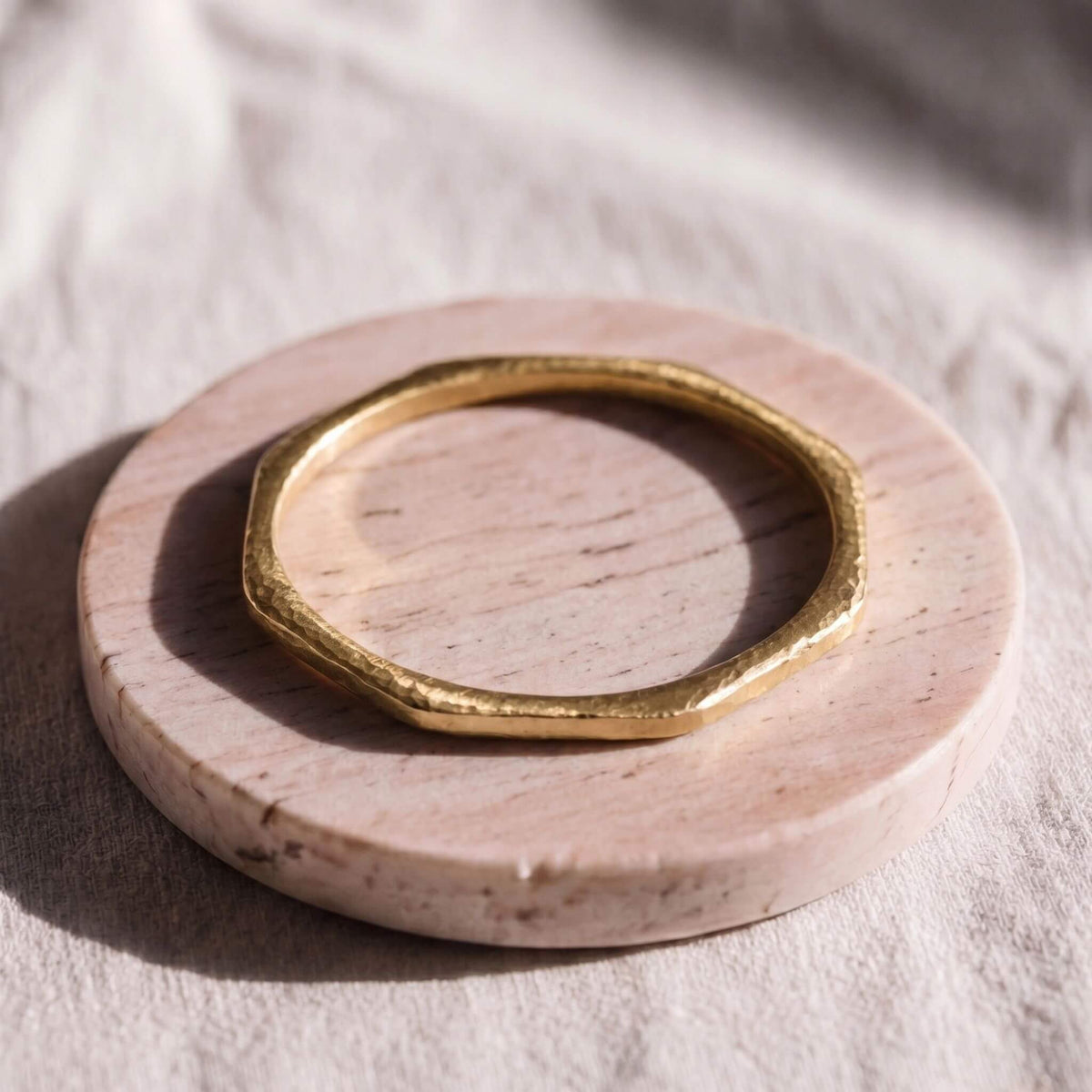 Octagon Stackable Bracelet | Pia Brass Bangle