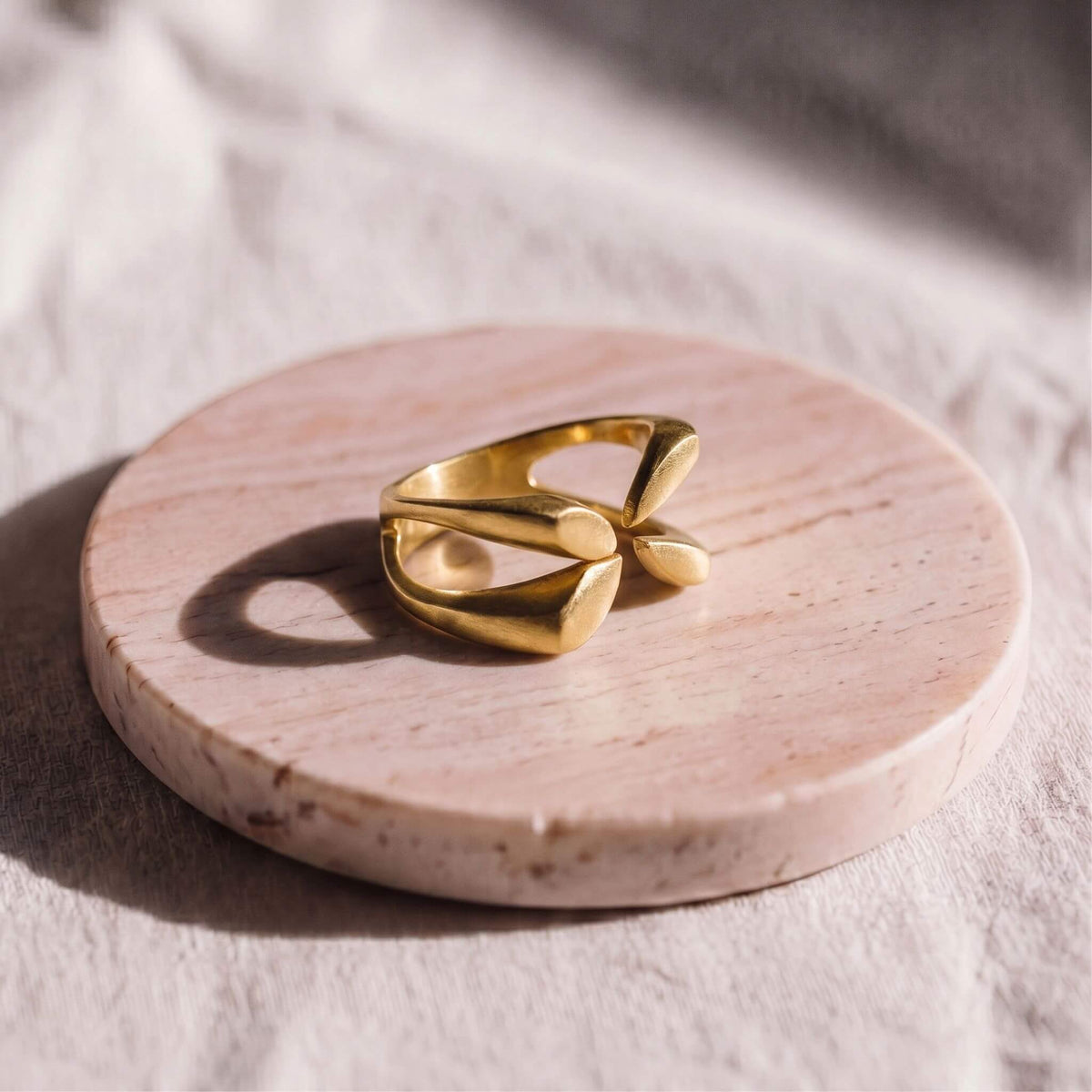Brass Star Flower Ring | Meli