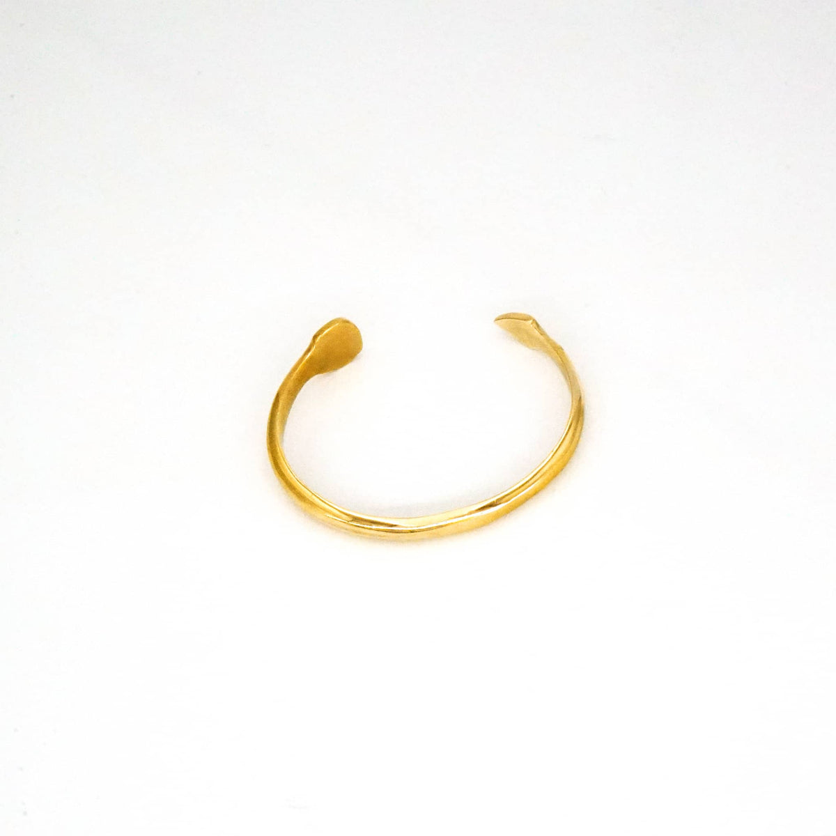 Teardrop End Brass Wide Cuff Bracelet | Johari