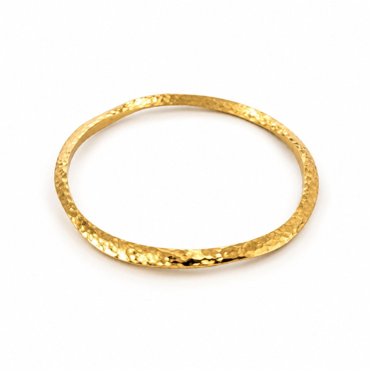 Irregular Curve Brass Bangle | Miji