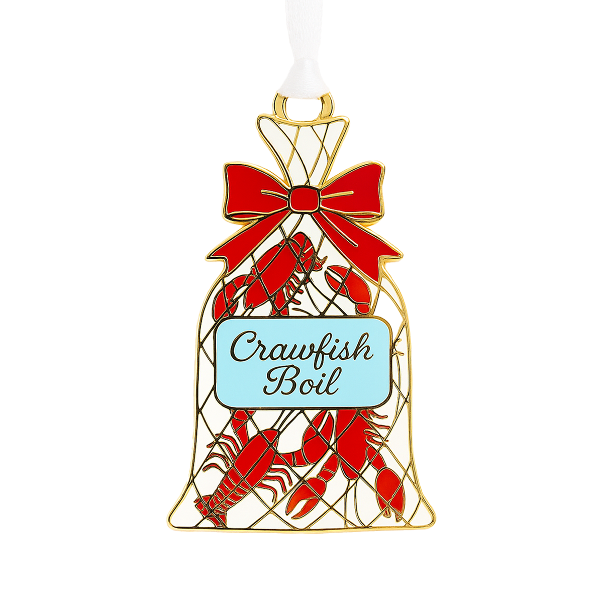 Crawfish Boil Enamel Ornament