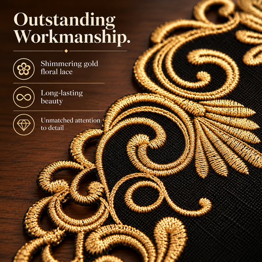 Black Gold Doilies – Golden Night, 15 Inch