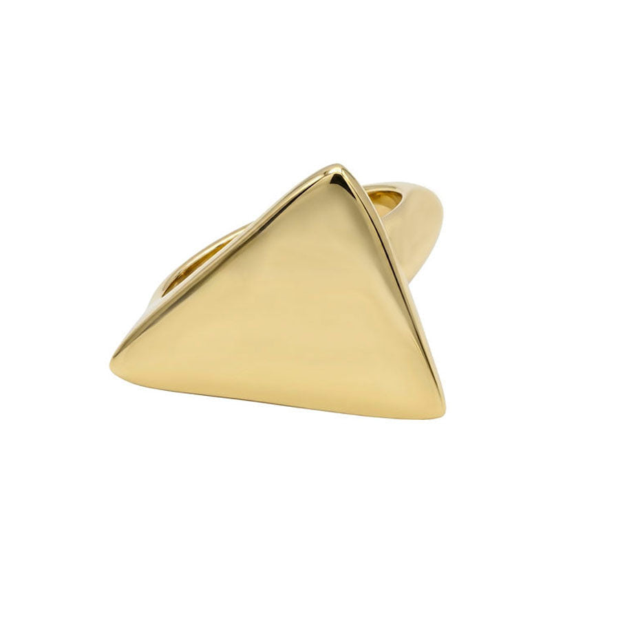 Hammered Smooth Triangle Ring | Pambo