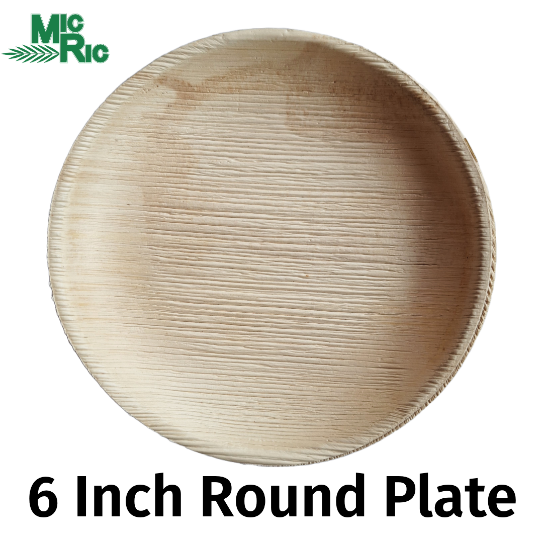 Palm leaf 6 Inch Round Plate (600 Pack)