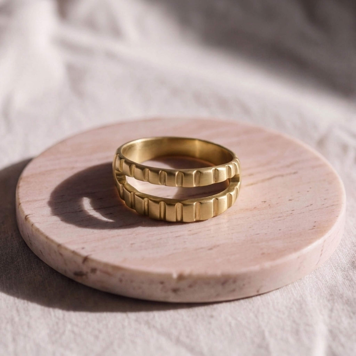 Ribbed Double Band Ring | Matata