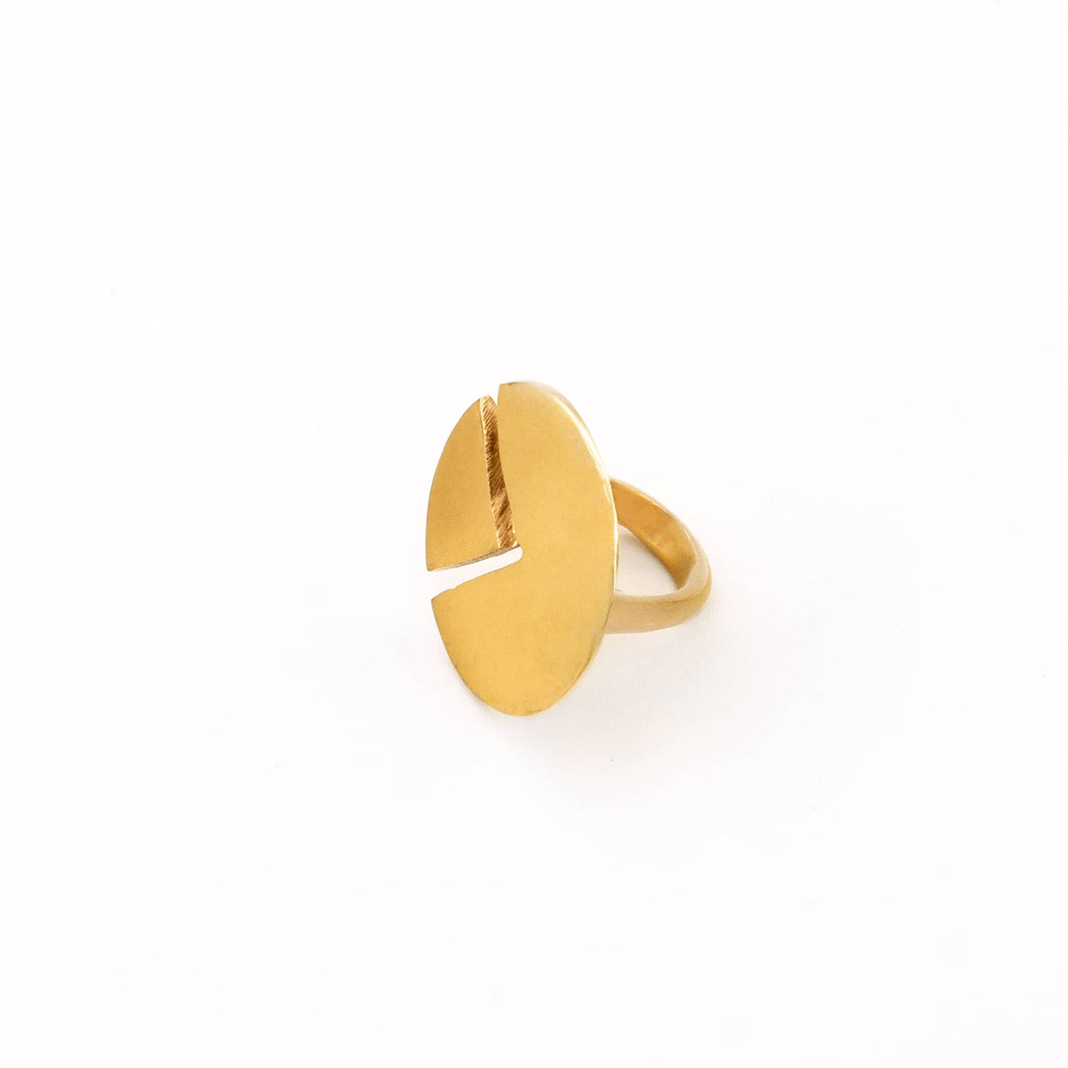 Quarter Moon Abstract Ring | Robo