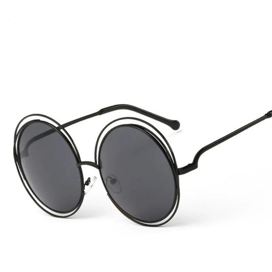 Radiant Gold Round Sunglasses