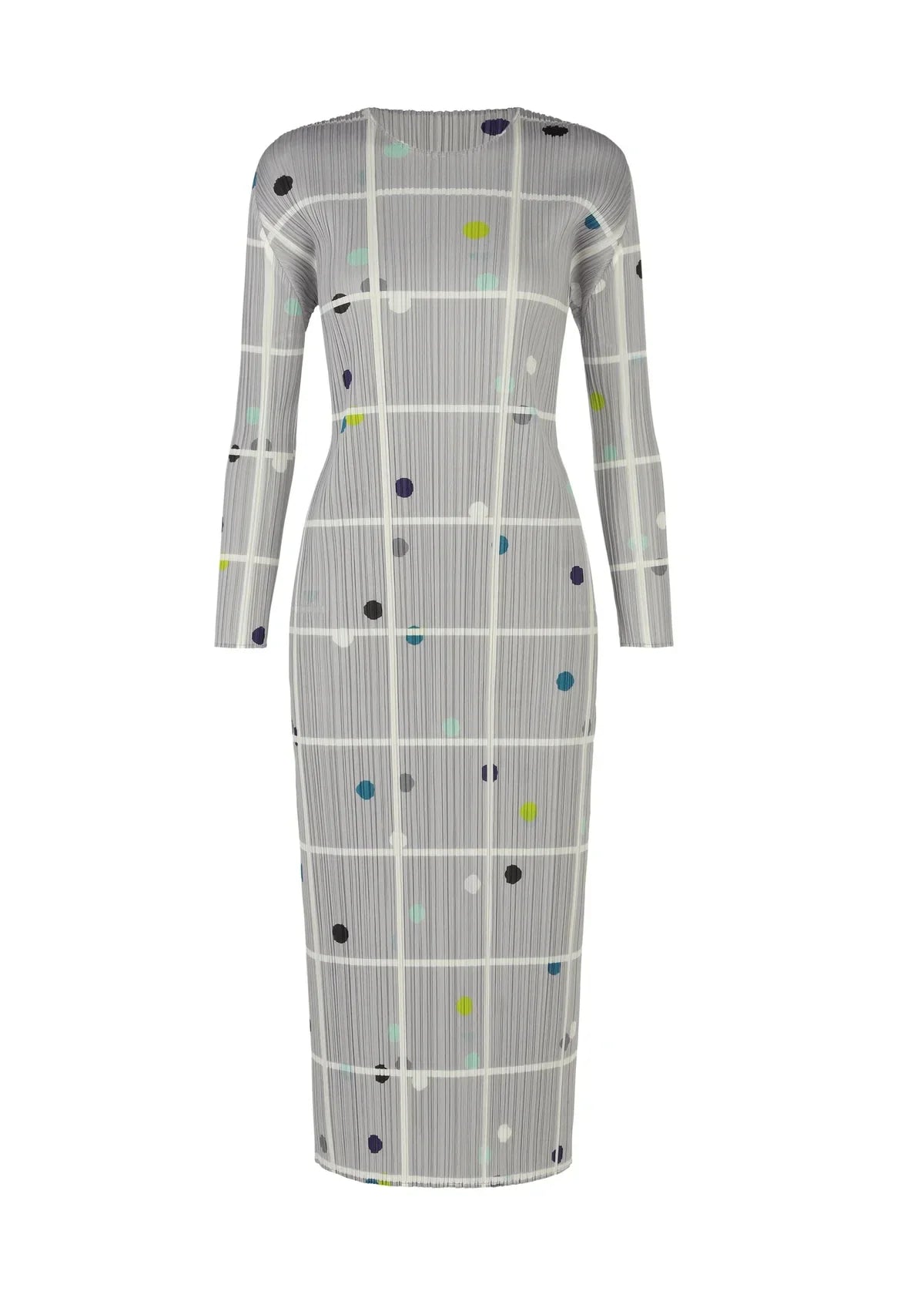 Vibrant Plaid Pleated Maxi Dress