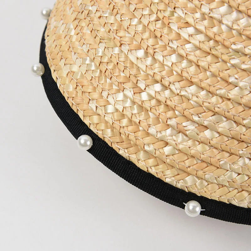 Radiant Pearl Straw Sun Hat