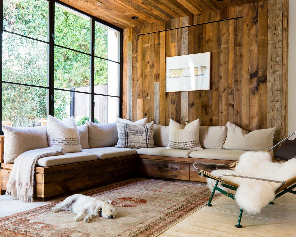 Natural Striped Touch Pillow