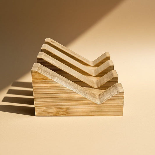 Angled Bamboo Soap Dish