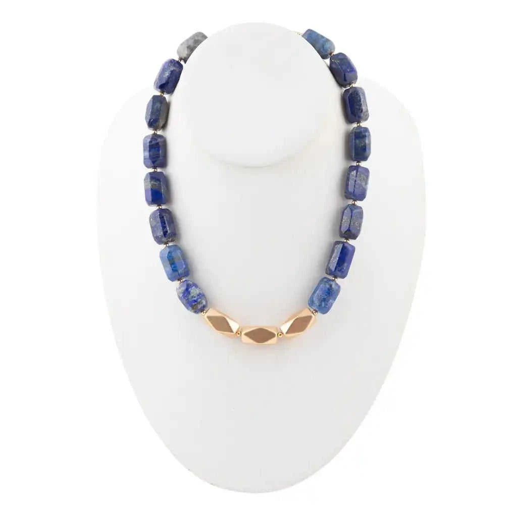 Blue Lapis Nugget Necklace Eco My Home Necklaces Barse Jewelry ecomyhome.store United States