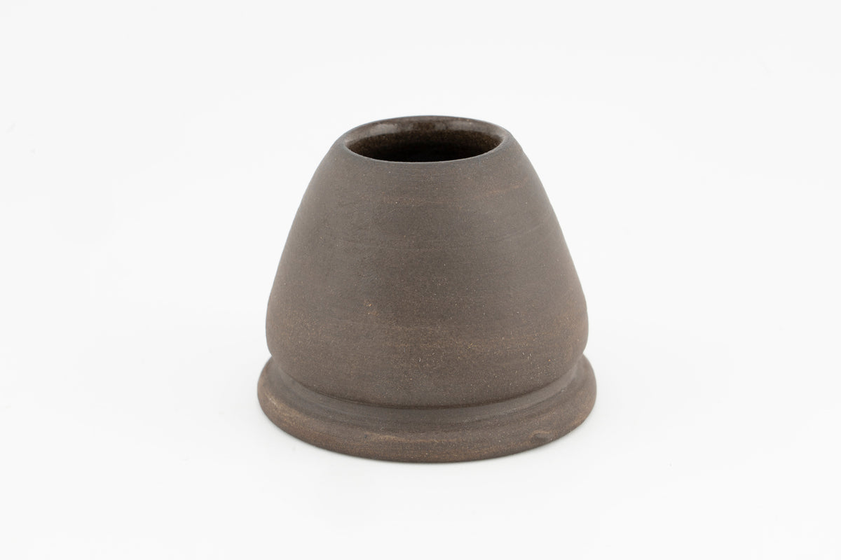 Matcha Set - Brown Stoneware | Bowl with Matching Whisk Holder | Chawan and Chasentate