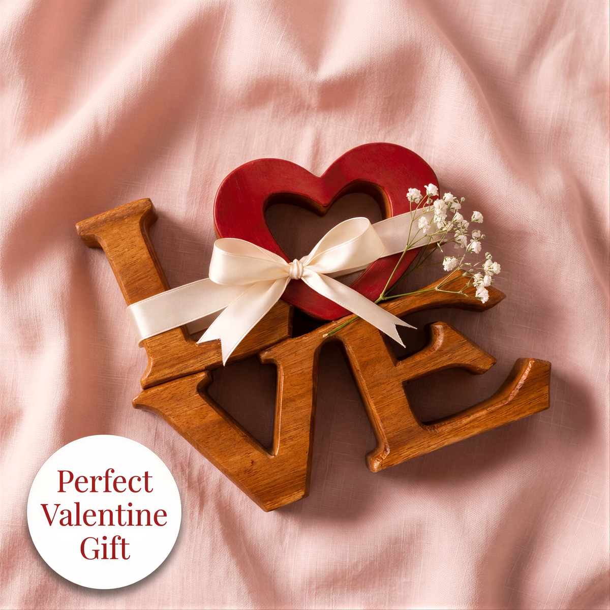 Wooden Love Sign – Elmija, Acacia Wood