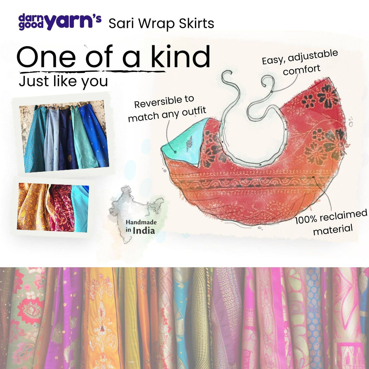 Mini Sari Wrap Skirt