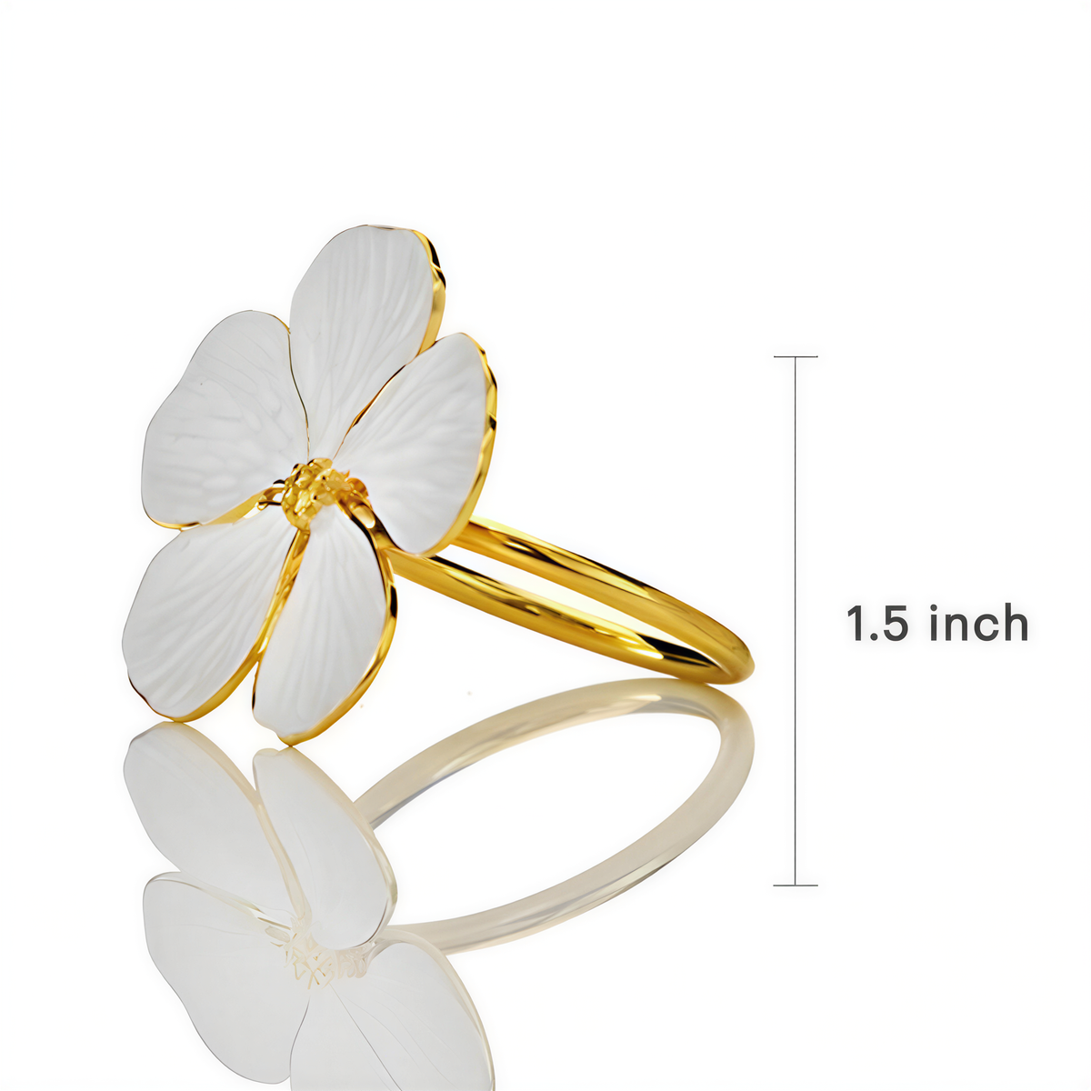 Gold Flower Napkin Rings – Floral Radiance