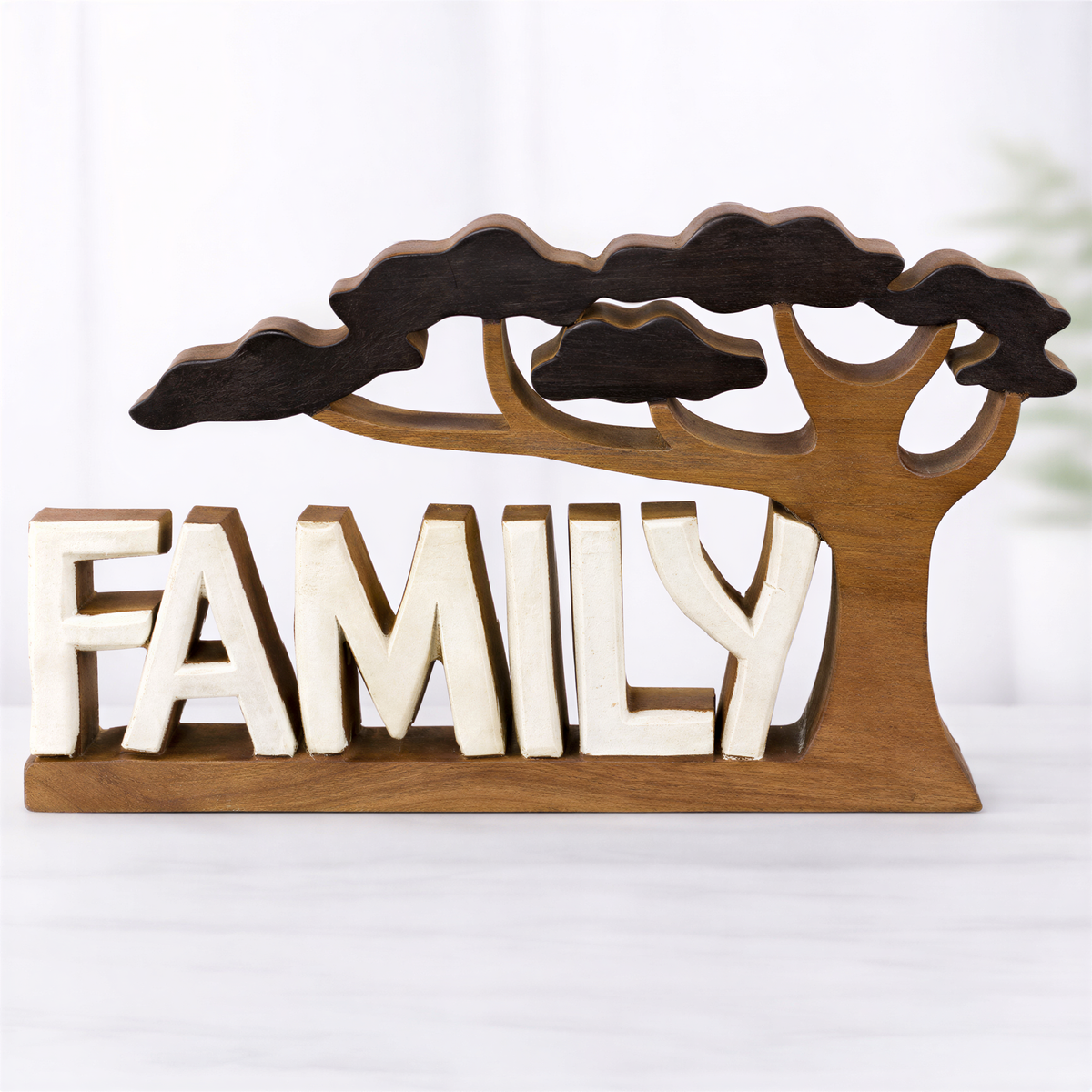 Wooden Family Plaque – Forever Family, Acacia