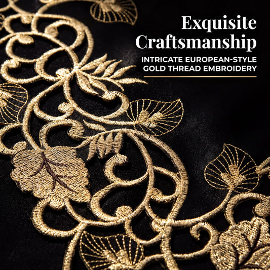 Black Gold Placemats – Midnight Gold, 12x18 Inch