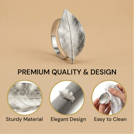 Silver Leaf Napkin Rings – Silver Grace