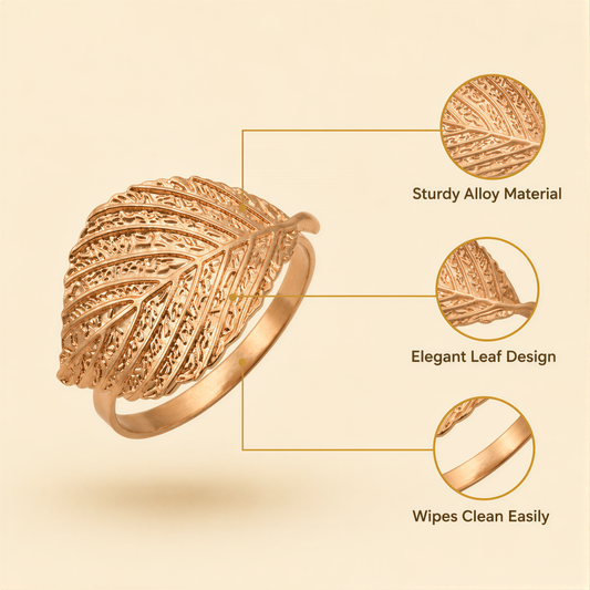 Gold Leaf Napkin Rings – Luxe Petal