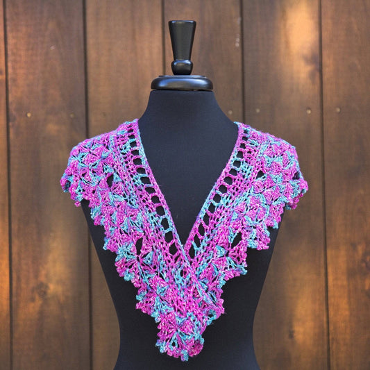 Fan Shell Shawlette Knit and Crochet Pattern