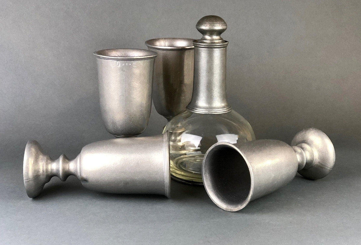 Vintage Pewter Goblet. Tavern RWP USA Barware. Wilton Collection Wine / Water Goblet.