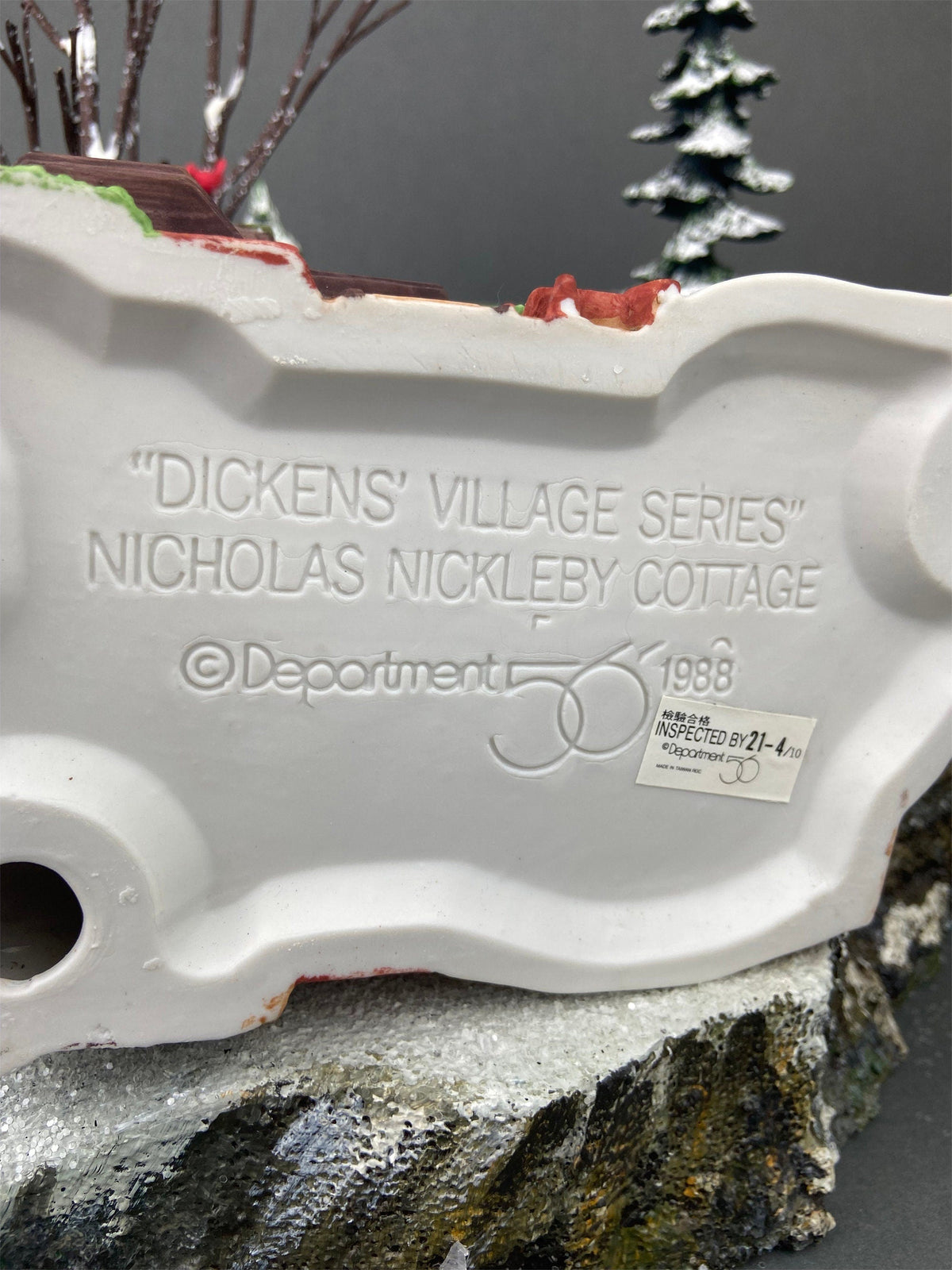 Christmas Village House by Department 56 - New England Village Series Illuminated Nicholas Nickleby Cottage