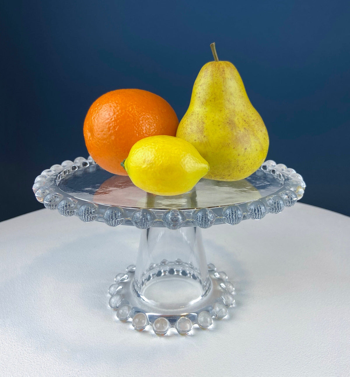 Anchor Hocking Water, Wine, Juice Goblets. Set of Six. Beaded Base. Berwick or Boopie Pattern. Mid C Modern Stemware. Dining Room Decor.