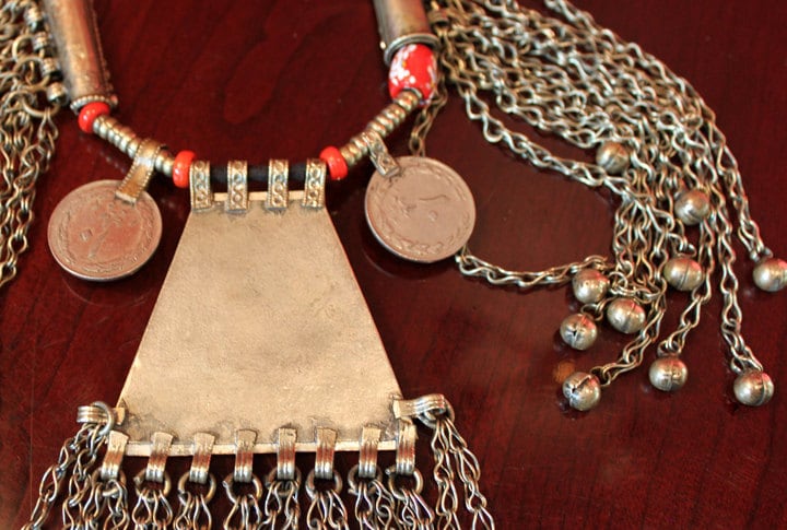 Tribal Necklace. Hand Made Kuchi Necklace. Ethnic Jewelry Made in Afghanistan. Gift for Her.