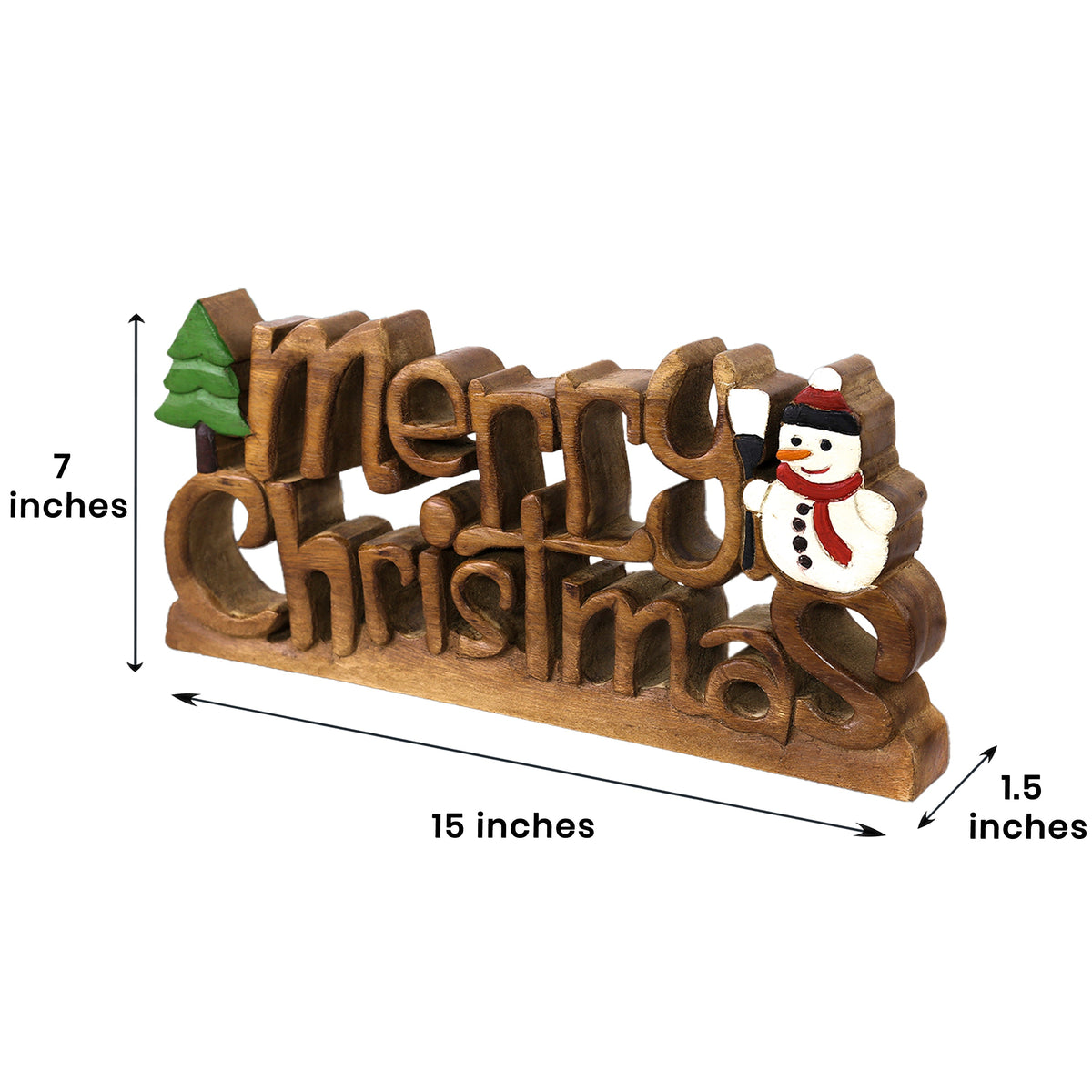 Wooden Christmas Sign – Yuletide Charm, Acacia Wood