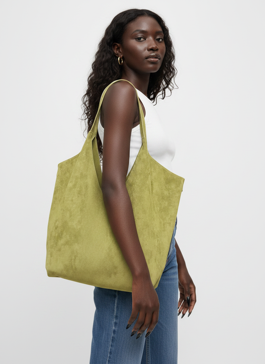 Grounded Suede Casual Tote