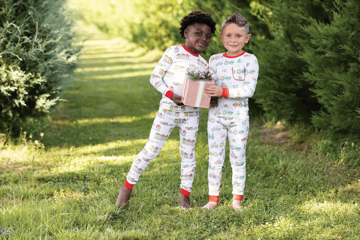 Moo-y Christmas Organic Cotton Christmas Kids Pajamas Eco My Home Pajama Set Nola Tawk ecomyhome.store United States