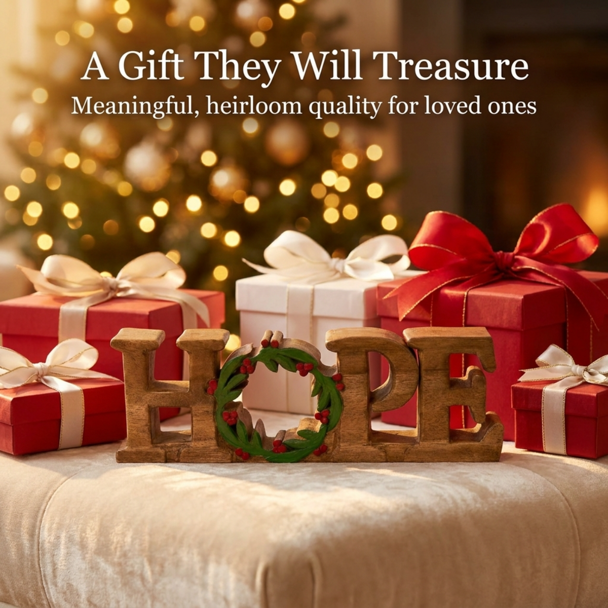 Wooden Hope Sculpture – Endless Hope, Acacia Wood