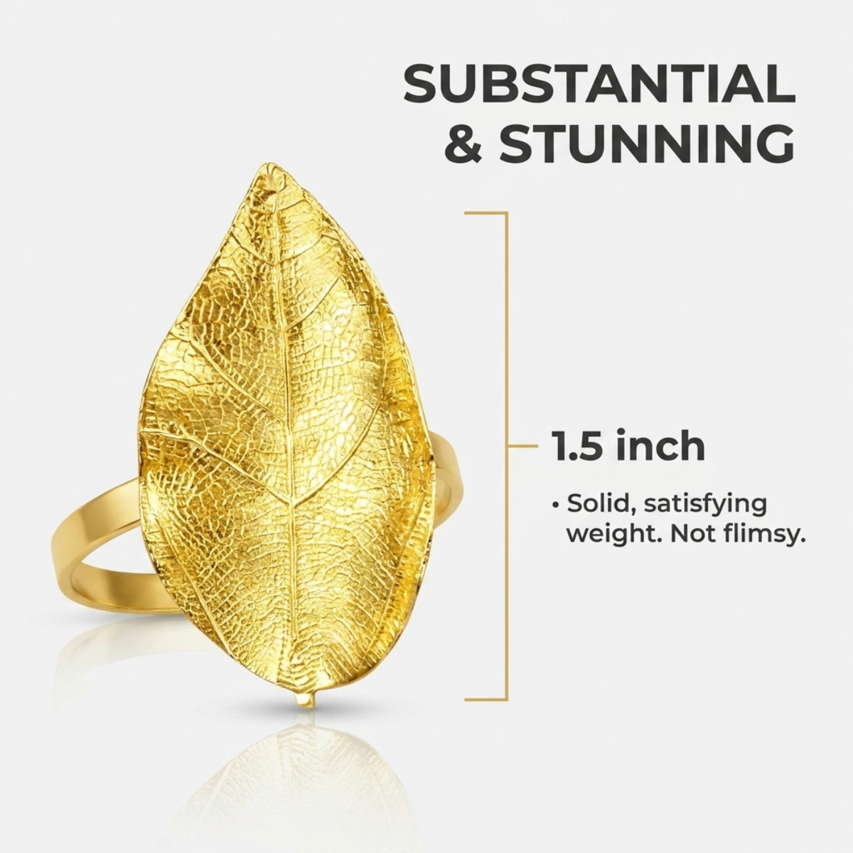 Gold Leaf Napkin Rings – Leaf Harmony