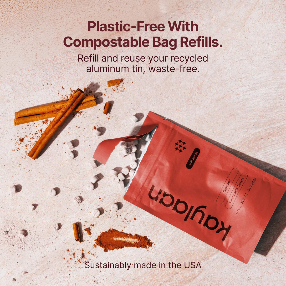 Fluoride Cinnamon Toothpaste Tablets Refill