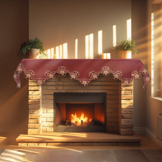 Red Mantel Scarf – Imperial Red, 18x90 Inch